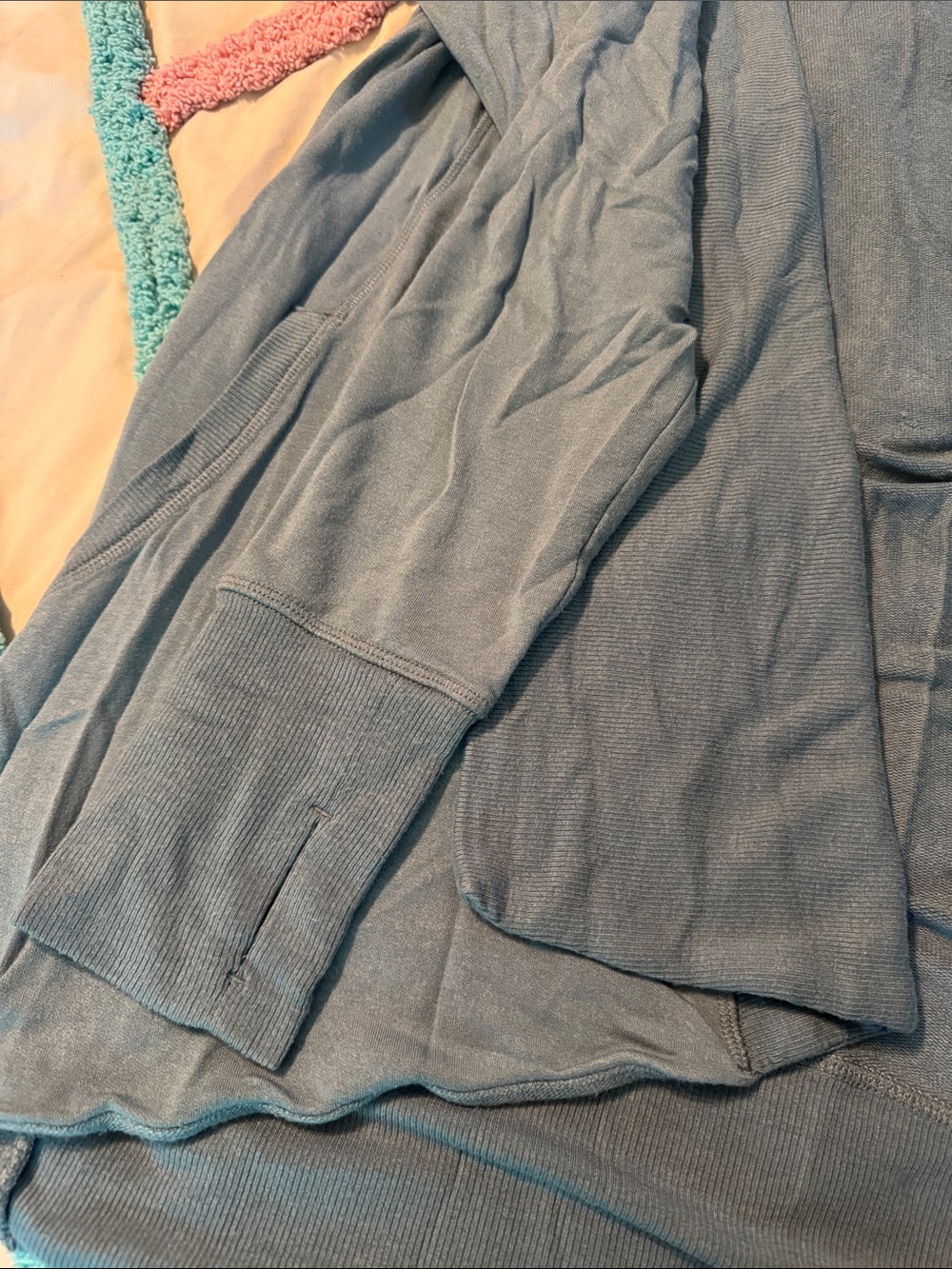 Athleta Sage Green Lightweight Open-Front Wrap Cardigan - Picture 7 of 7